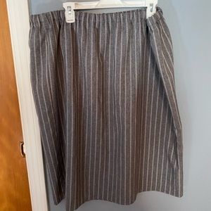 Plus Size Vintage Pinstripe Skirt
